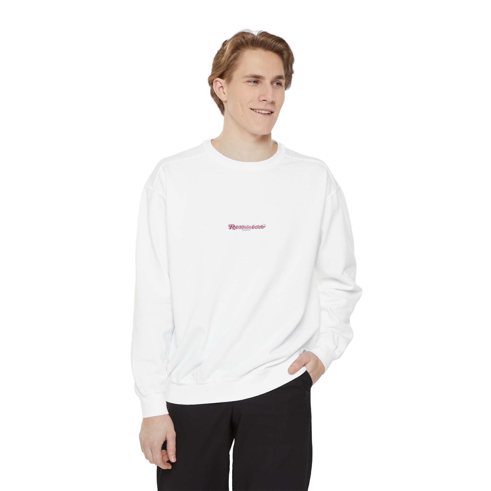 Unisex Garment-Dyed Sweatshirt with Inspirational Text - Cozy & Stylish for Everyday Wear