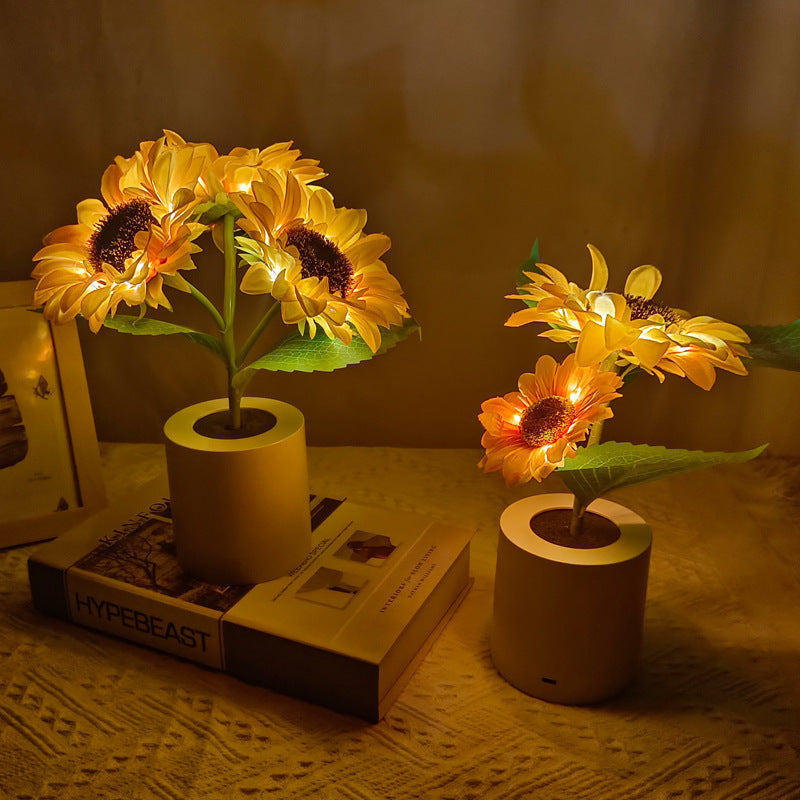 Lampe LED Tournesol 🌻 - Lumière Douce & Déco Élégante