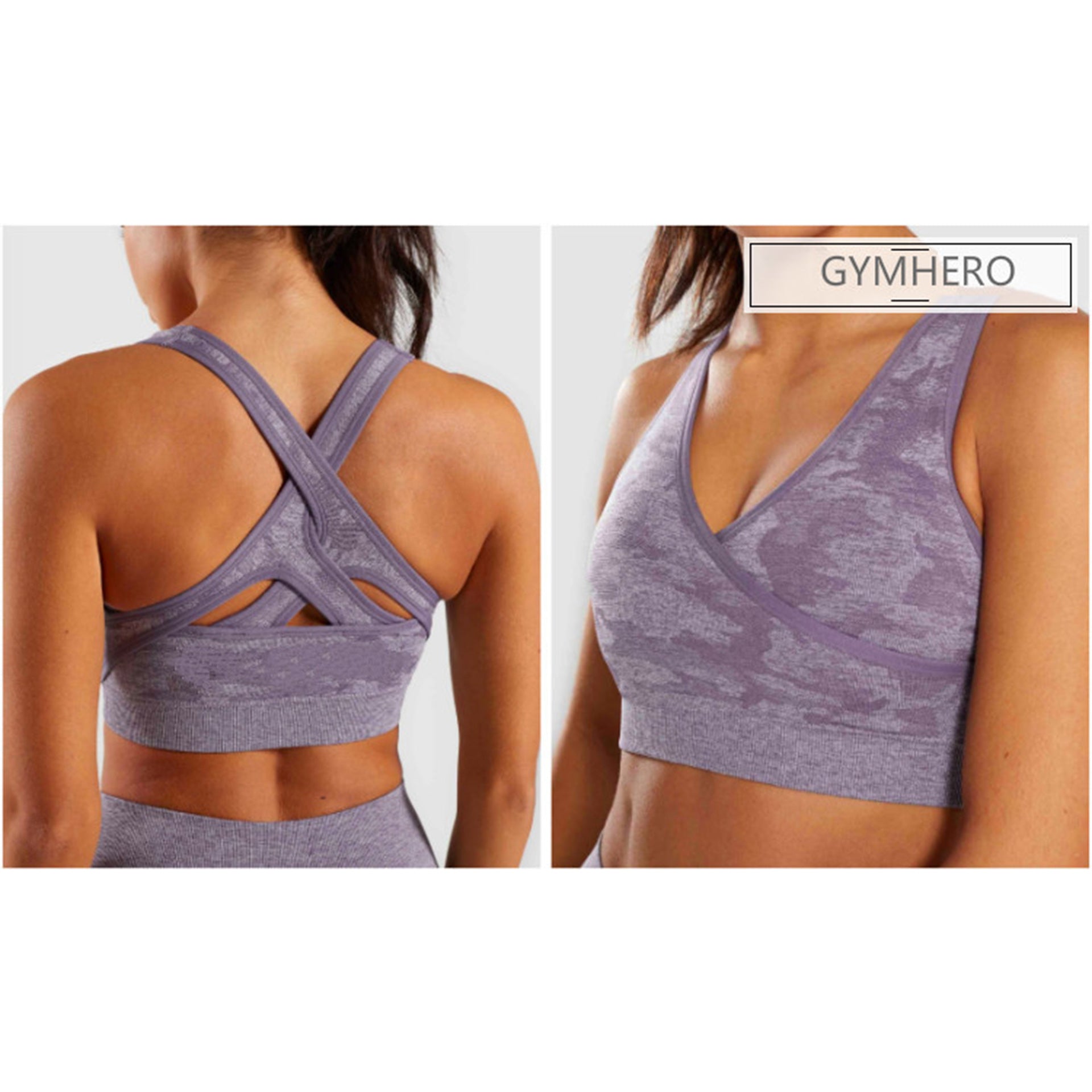 Brassière de Yoga Camouflage Sans Couture – Confort et Style pour Vos Séances Sportives