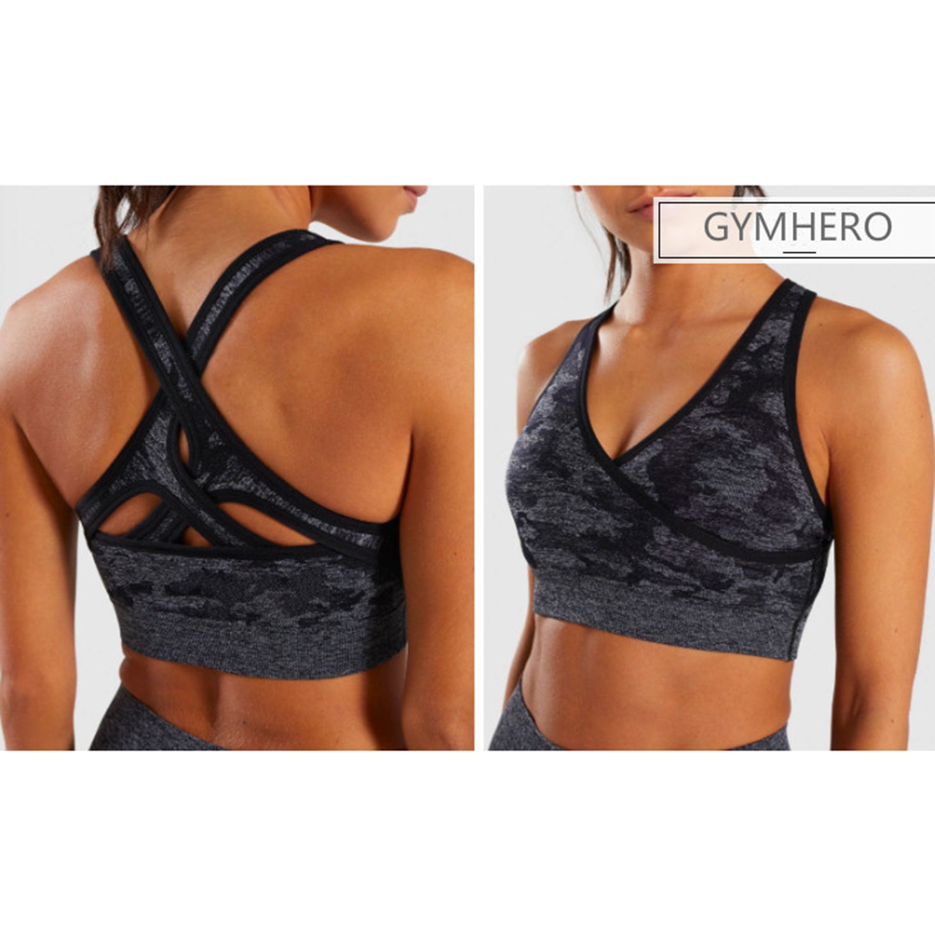 Brassière de Yoga Camouflage Sans Couture – Confort et Style pour Vos Séances Sportives