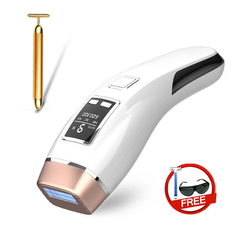 Newest 4in1 IPL Hair Removal Laser Epilator 999000 Flash Cooling LCD Acne Treatment Rejuvenation Device for Home Bikini Trimmer