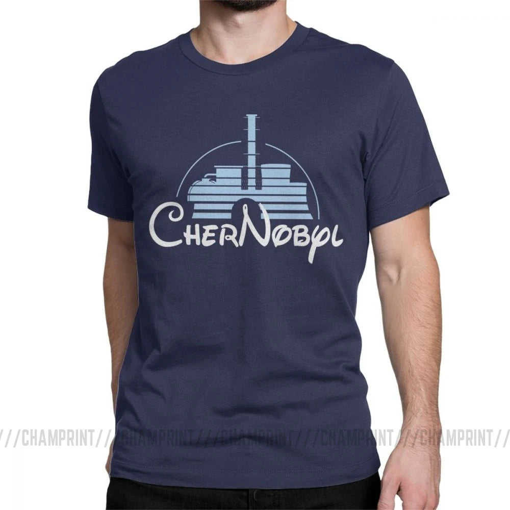 Men's Nuclear Disaster Chernobyl Geek Ukraine Radiation Vintage T Shirt Pure Cotton Tops Novelty Tee Shirt Plus Size T-Shirts