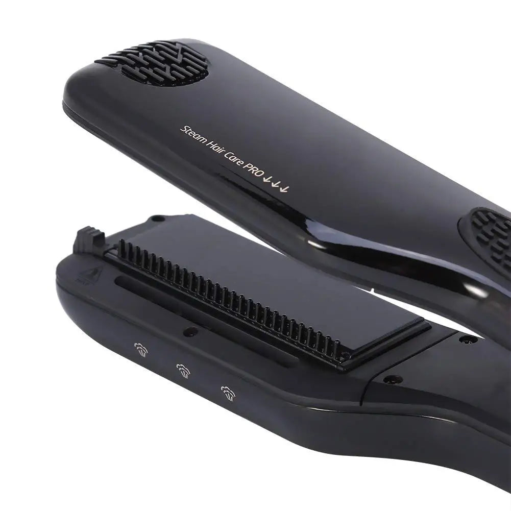 Steam Hair Straightener Brush Ceramic Flat Iron Professional Hair Straightening Iron Electric Hair Crimper Heating Hair Styling