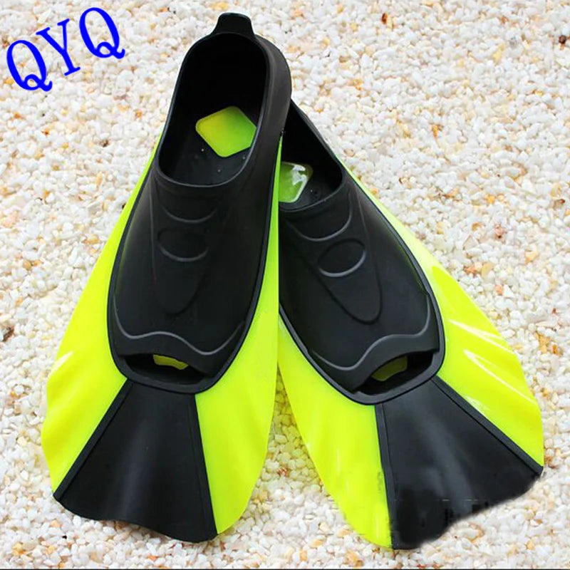 QYQ Silicone flippers for men, women and children frog shoes swimming snorkeling equipment