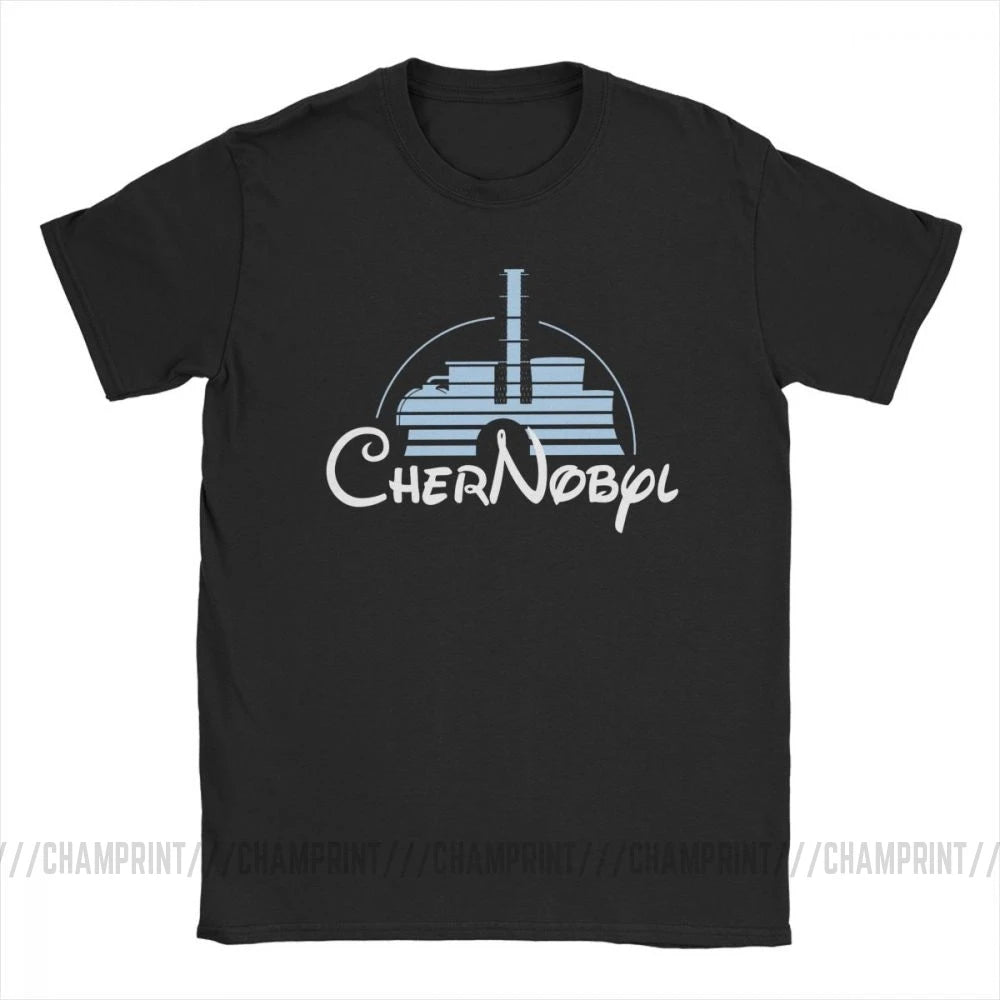 Men's Nuclear Disaster Chernobyl Geek Ukraine Radiation Vintage T Shirt Pure Cotton Tops Novelty Tee Shirt Plus Size T-Shirts