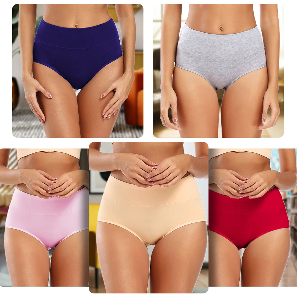 POKARLA femmes sans couture ventre contrôle sous-vêtements dames grande taille slips doux coton culotte respirant nu taille haute caleçon