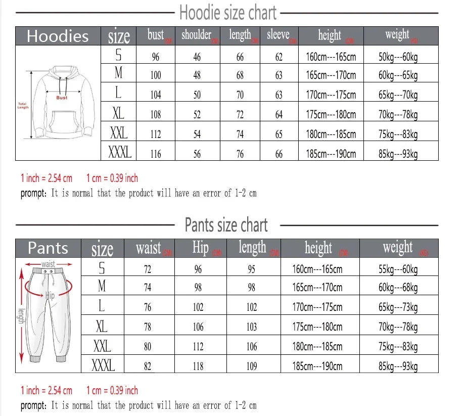 Hoodie and Pants Set - Casual Sportswear