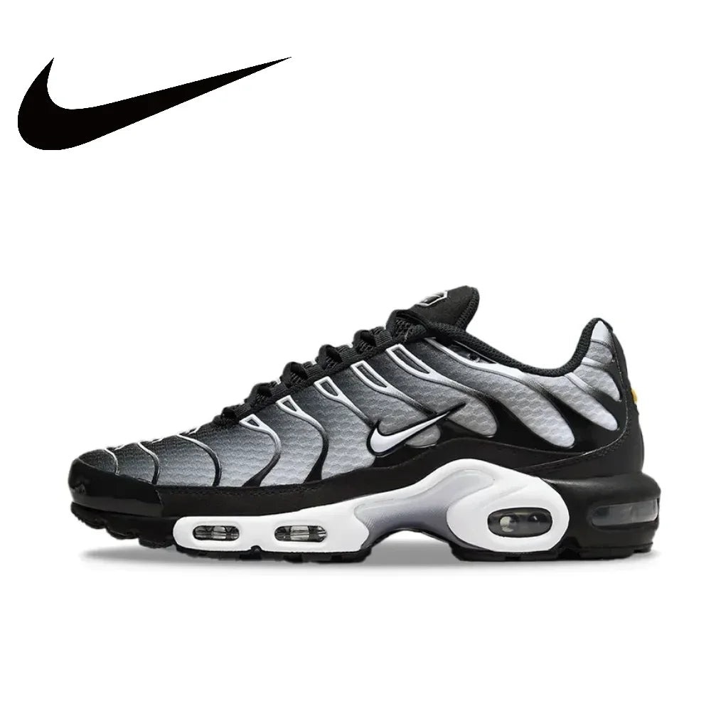 Nike Original Air Max Plus Low Men's Casual Running Shoes Comfortable Shock Absorption Anti slip Sneakers Black