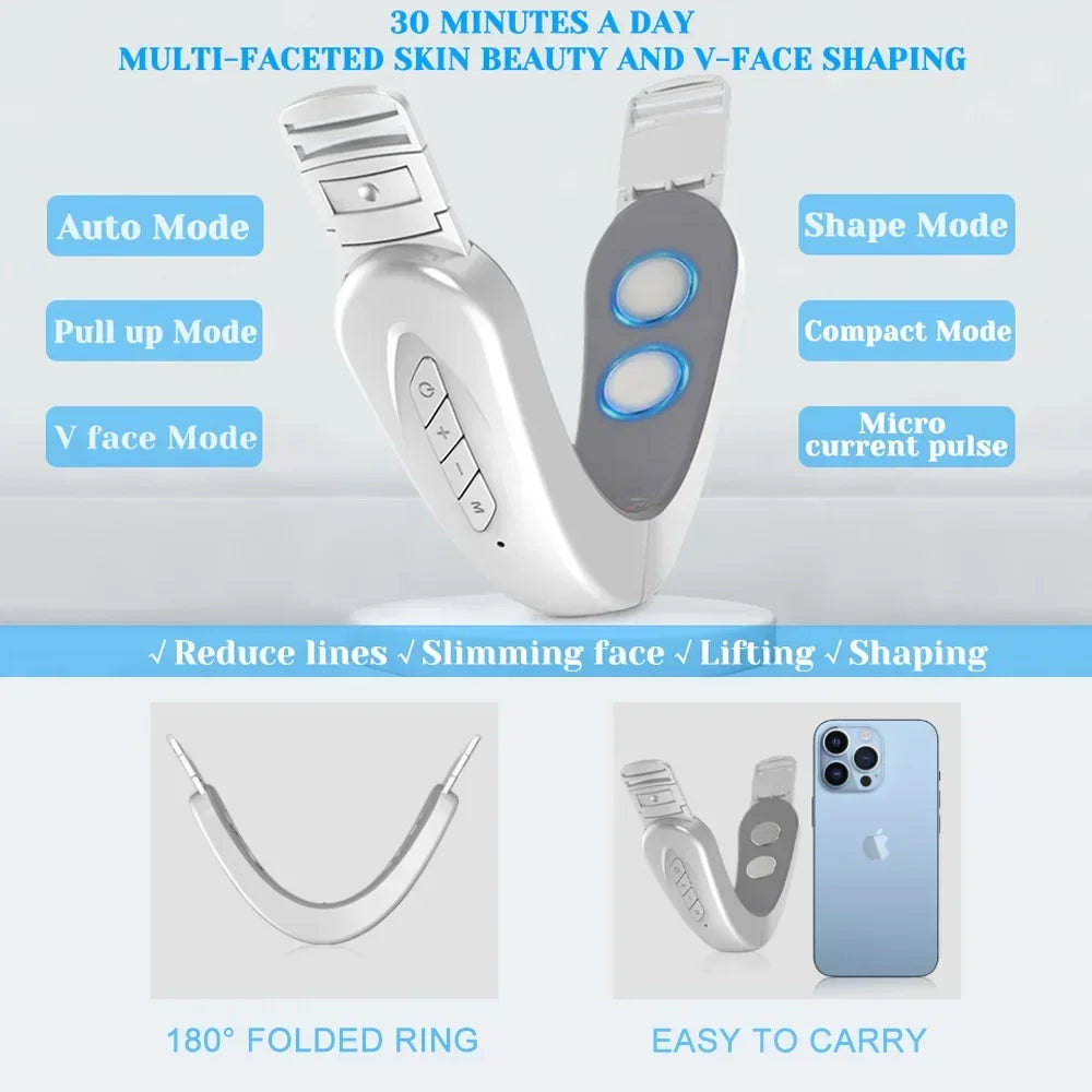 EMS micro-current face-lifting instrument 6-speed face massage V-face beauty instrument lifting and tightening beauty