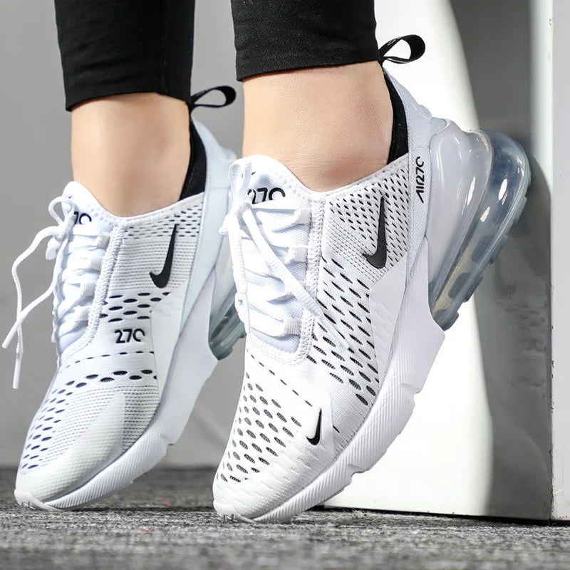 Nike Original Air Max 270 Low Top Casual Running Shoes Trendy Fashion Sneakers Men's and Women's White