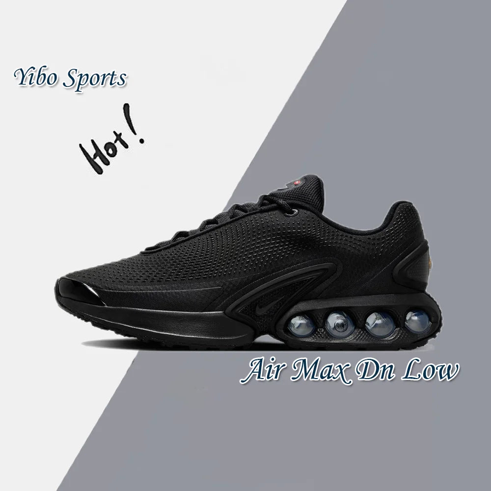 Nike Original Black Air Max Dn Low Men's Casual Running Shoes Cushioned Comfortable Simple Sneakers