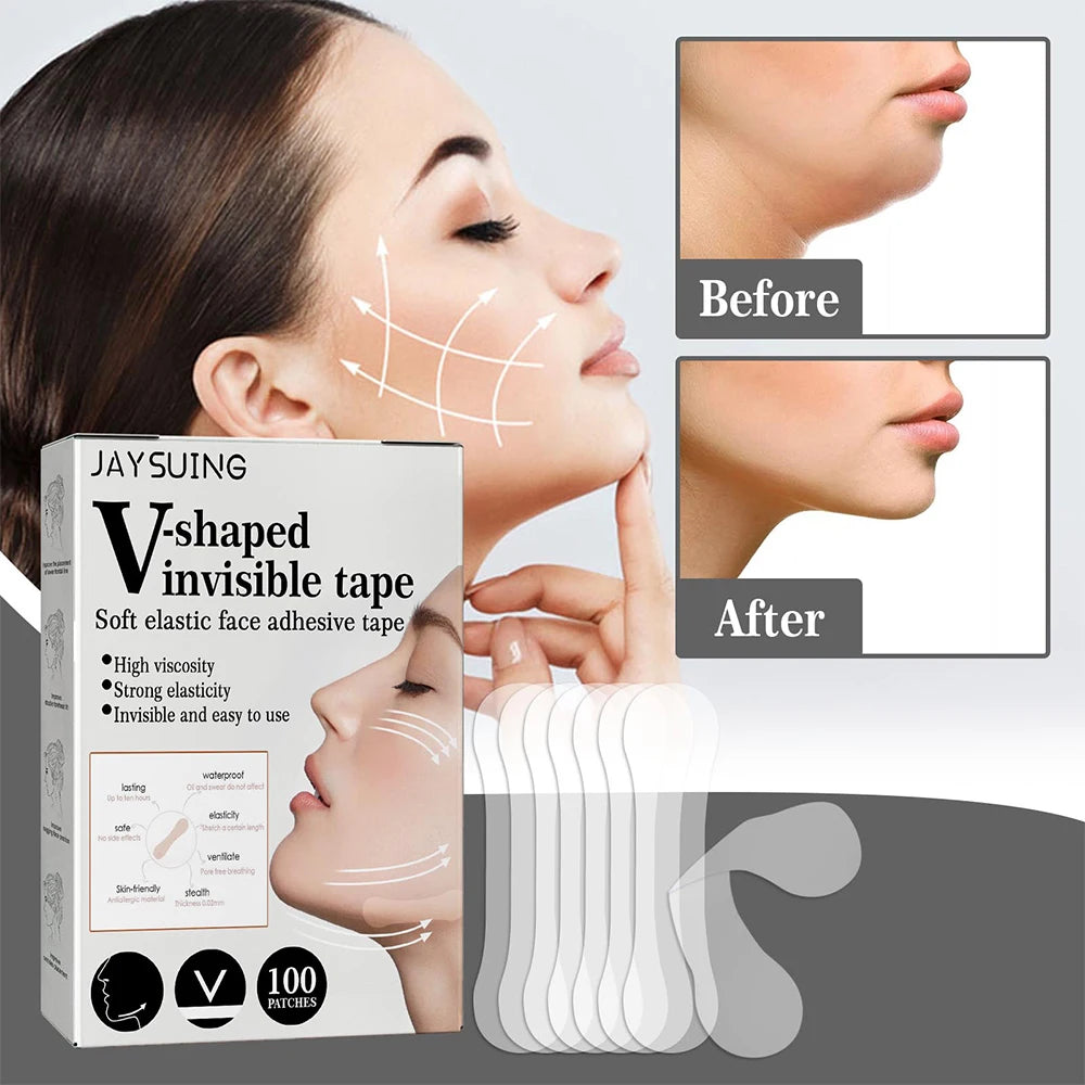 Invisible Face Lifting Tapes Wrinkle Removal Sticker Adhesives Forehead Neck Pad Anti Aging Shrink Patch V Facial Slimming Mask