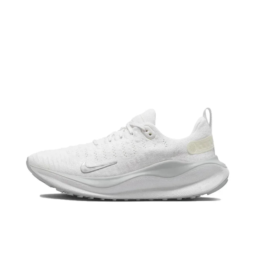 Nike React Infinity Run FLyknit 4 Women's Low Top Casual Running Shoes Comfortable Cushioning Pink and White Colorway