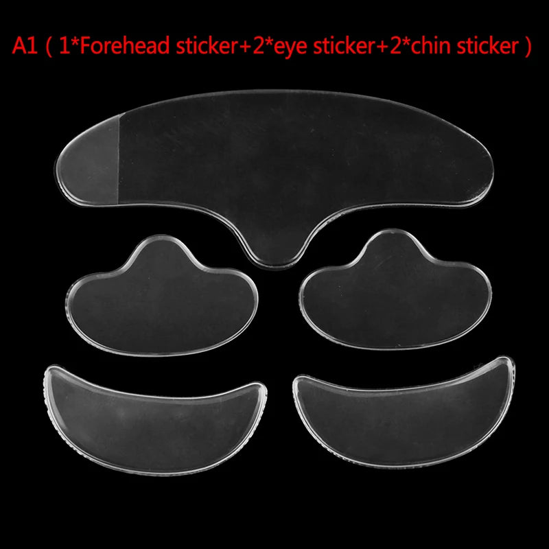 5Pcs Face Forehead Neck Eye Anti Wrinkle Aging Care Sticker Pad Patch Reusable Anti Wrinkle Silicone Patches Skin Lifting Tool