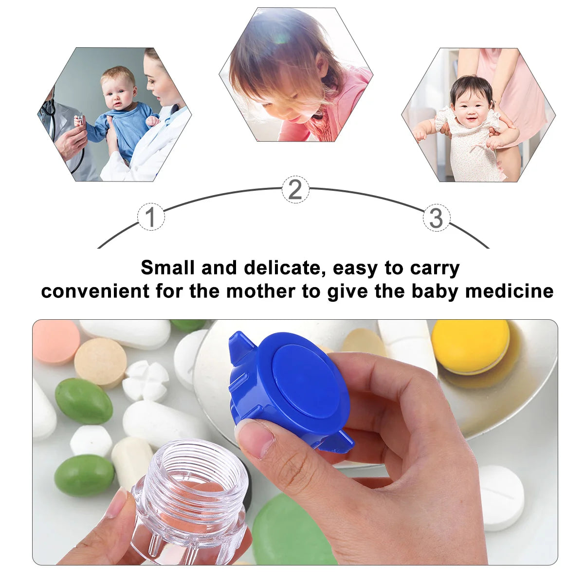 Medicine for Baby Pulverizer Pill Portable Cutting Machine Splitter Creative Crusher Polypropylene Practical