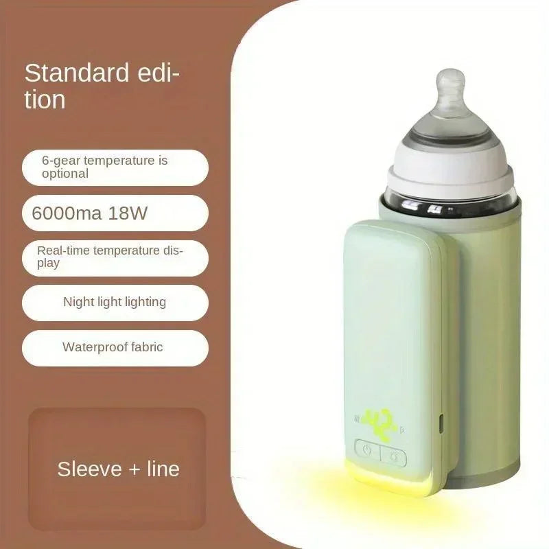 Portable Rechargeable Baby Bottle Warmer - Fast Heating with Temperature Control