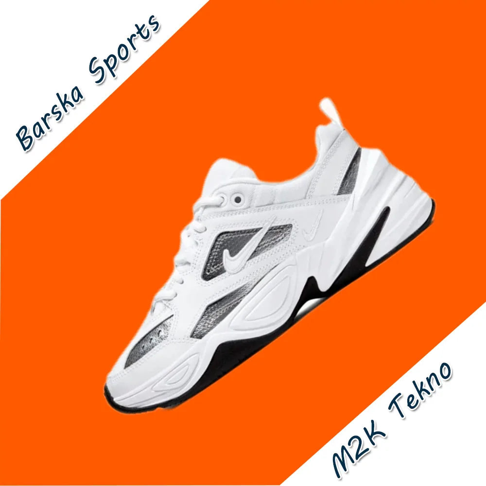 Nike M2K Tekno Low Women's Sneakers Classic Retro Casual clunky shoes winter Lightweight cushioned comfort Sneakers White&amp;Silver