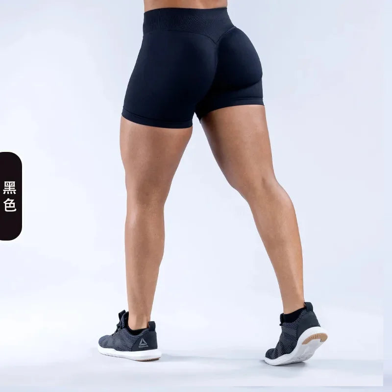 Impact Shorts Low Ribbed Waist Band Yoga Shorts Seamless Scrunch Bum Workout Gym Shorts Booty Hight Stretch Running Shorts