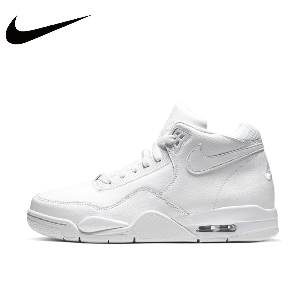 NIKE Flight Legacy men's shoes mid-top jordan 4 air cushion wear-resistant casual basketball sneakers