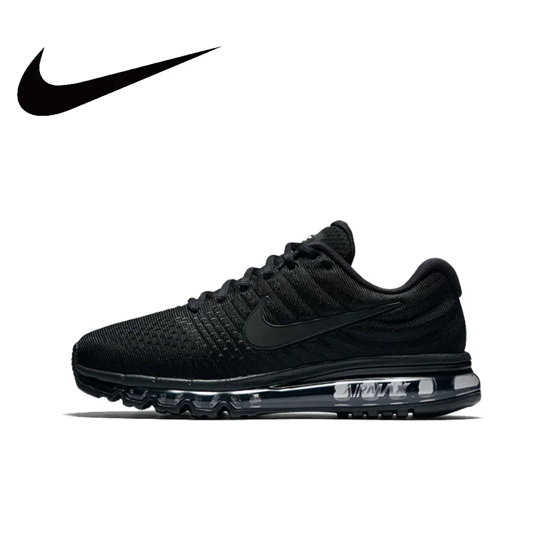 Nike New Listing Air Max 2017 Low Top Casual Running Shoes Comfortable Wearable Sneakers Men's and Women's Black