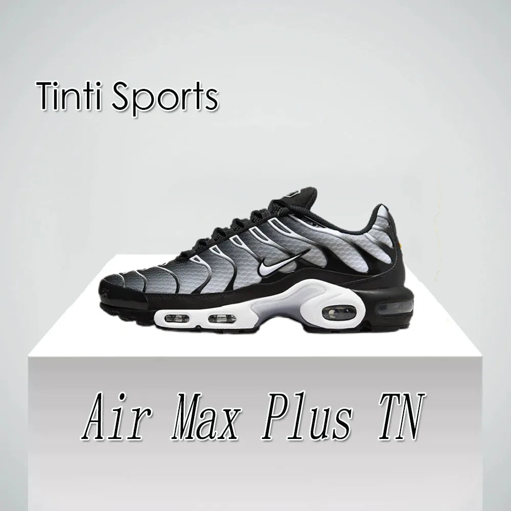 Nike New Air Max Plus TN Men's Sneakers winter Fashionable and comfortable casual shoes Lightweight and wearable Silver&amp;Black