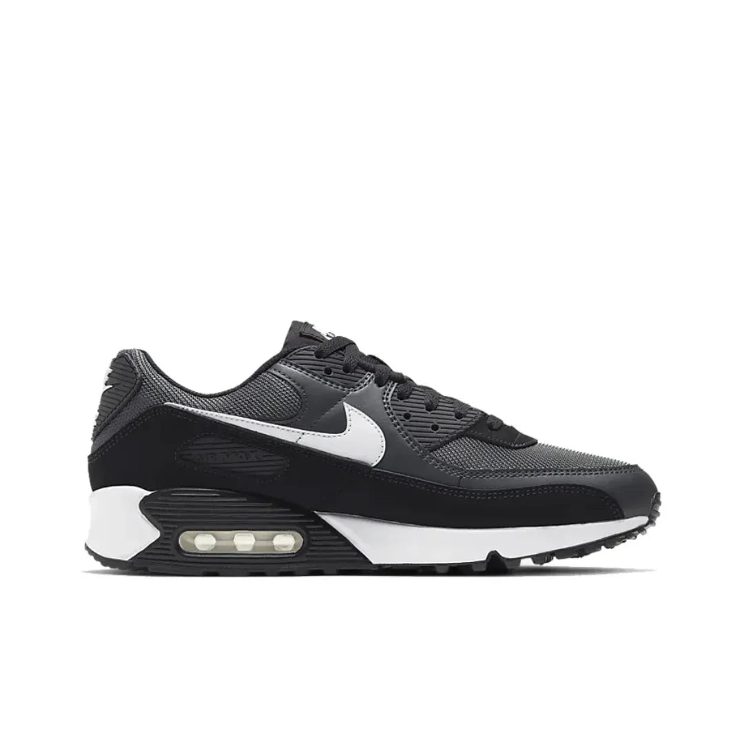 Nike Air Max 90 Low Top Casual Running Shoes Men's and Women's Iron Gray Black