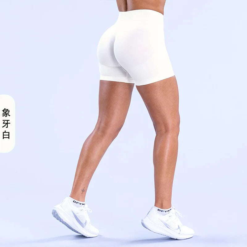 Ignite Shorts with Logo Women Scrunch Bum Shorts Super Stretchy Seamless Yoga Short Workout Biker Short Fitness Gym Tights