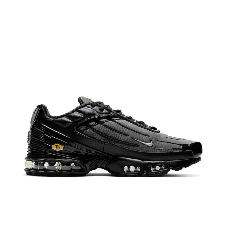 Nike Air Max Plus 3 Mens Low Top Casual Running Shoes Comfortable Shock Absorption Hundred Sneakers Black