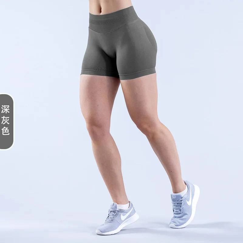 Ignite Shorts with Logo Women Scrunch Bum Shorts Super Stretchy Seamless Yoga Short Workout Biker Short Fitness Gym Tights