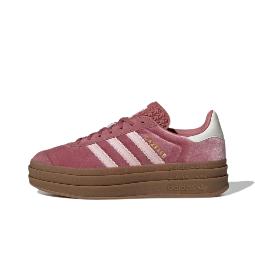 adidas originals GAZELLE BOLD shock-absorbing and wear-resistant low-top women's boardshorts Rose Red