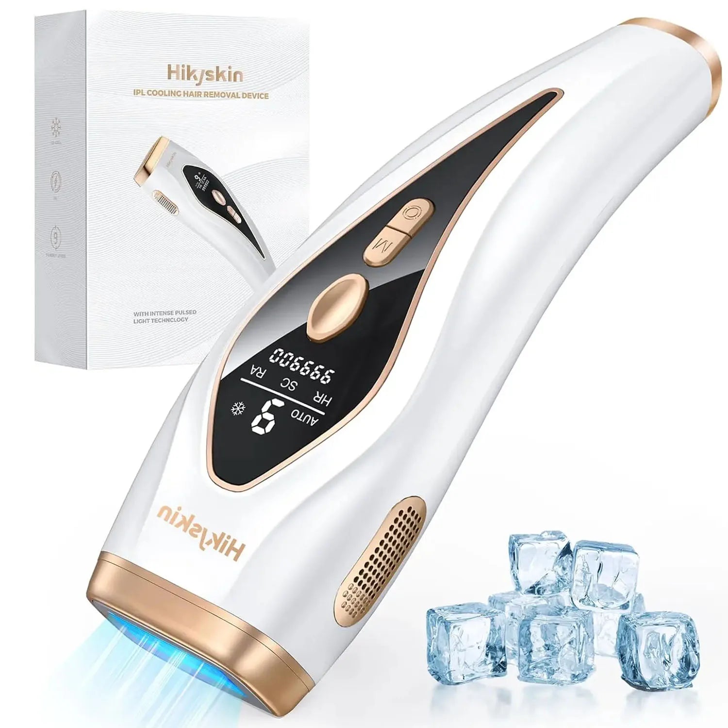 IPL Hair Removal Ice Cooling Permanent Paliness 3 in 1 Laser Device 9 Energy Levels Whole Body Treament  Home Use For Men Women