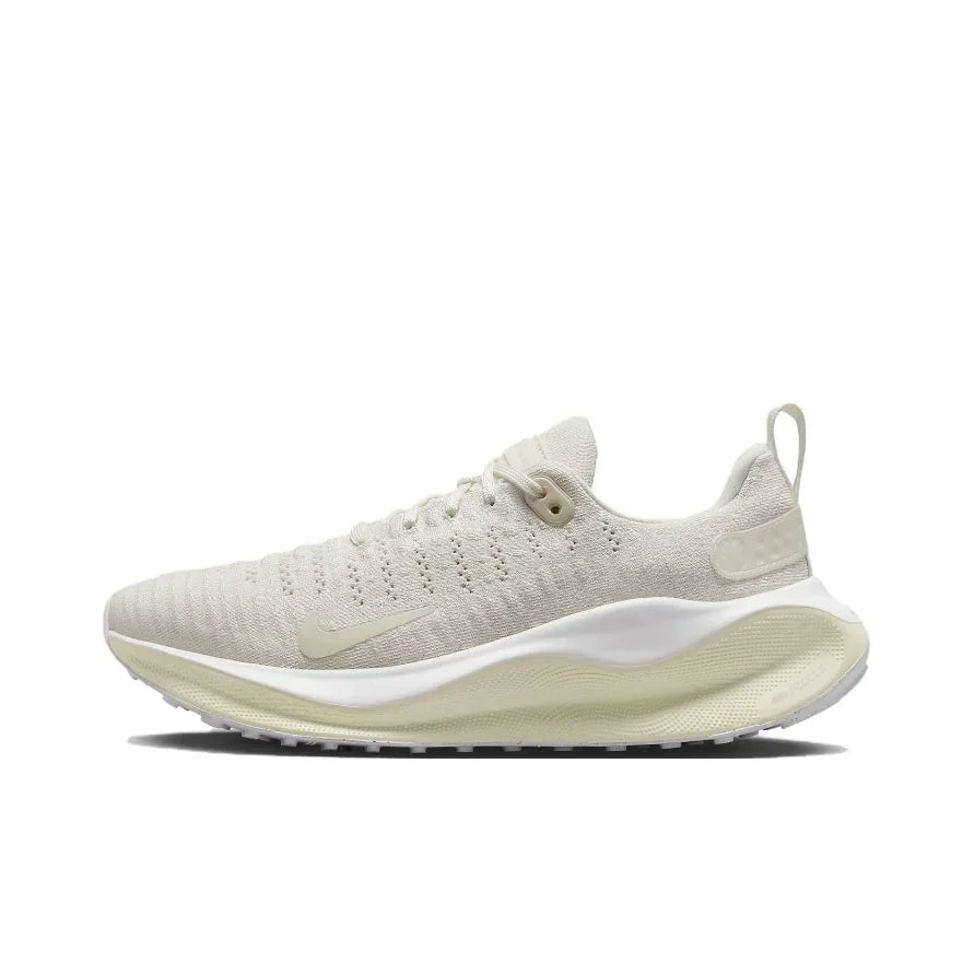 Nike React Infinity Run FLyknit 4 Women's Low Top Casual Running Shoes Comfortable Cushioning Pink and White Colorway