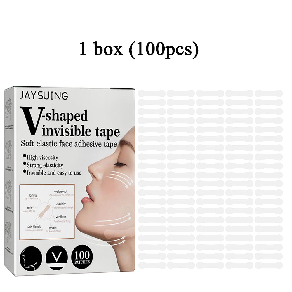 Invisible Face Lifting Tapes Wrinkle Removal Sticker Adhesives Forehead Neck Pad Anti Aging Shrink Patch V Facial Slimming Mask