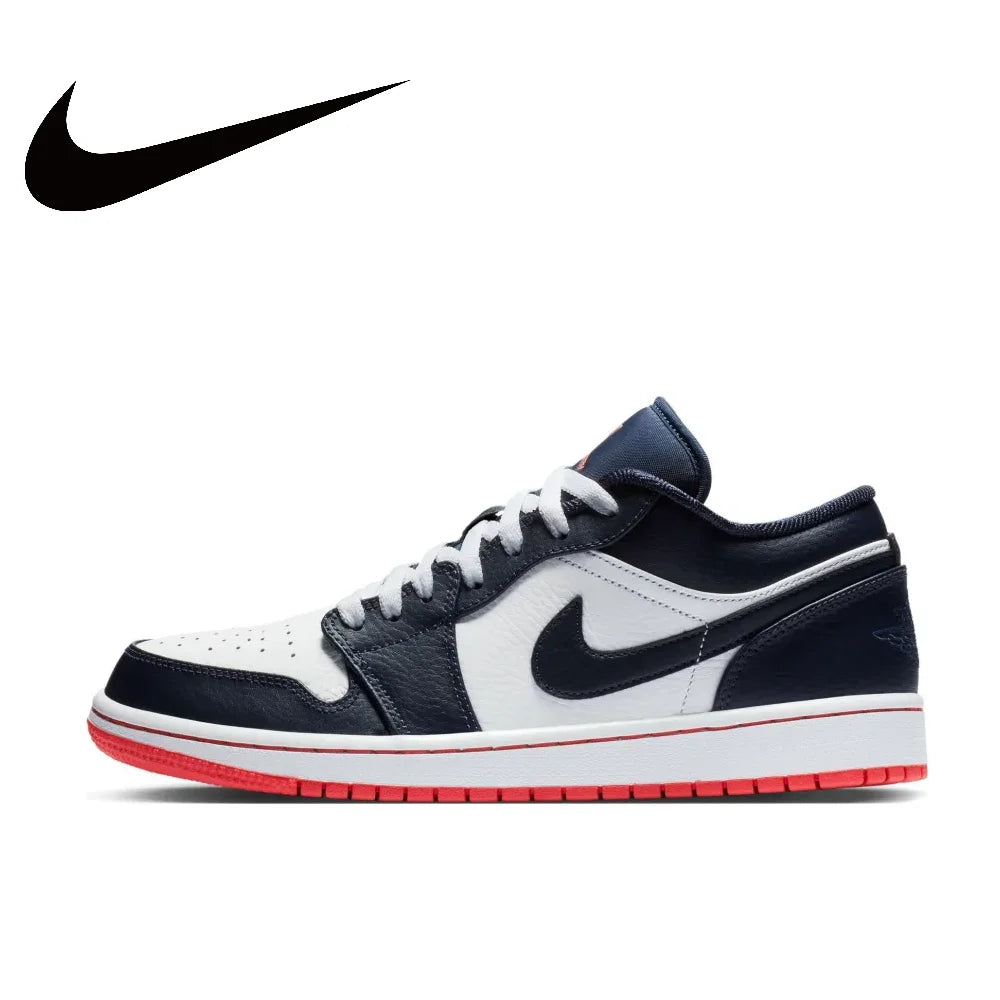 Nike Air Jordan 1 Low – Sneakers Homme Blanc & Noir 🏀👟