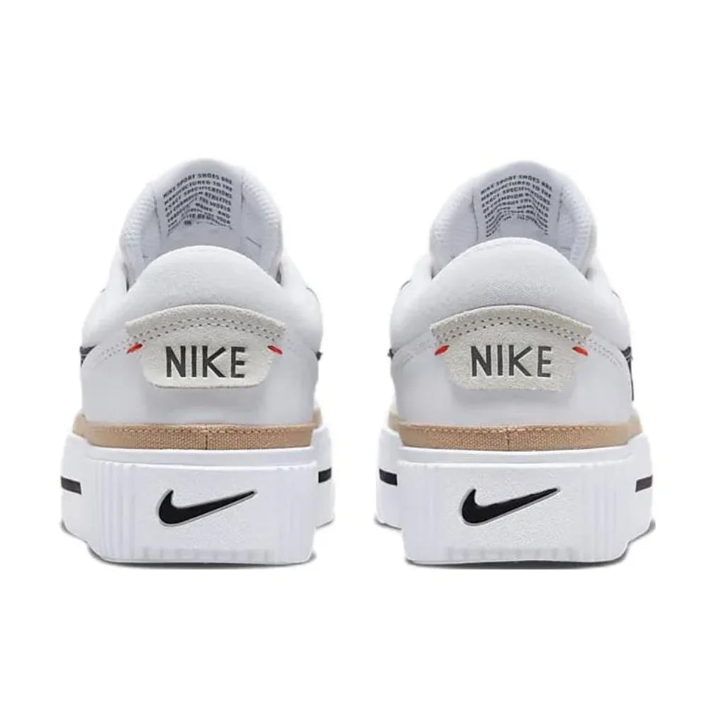 Nike Original COURT LEGACY Low Top Simple Comfortable Women's Board Shoes Classic Retro Casual Shoes White Black Brown Colorway