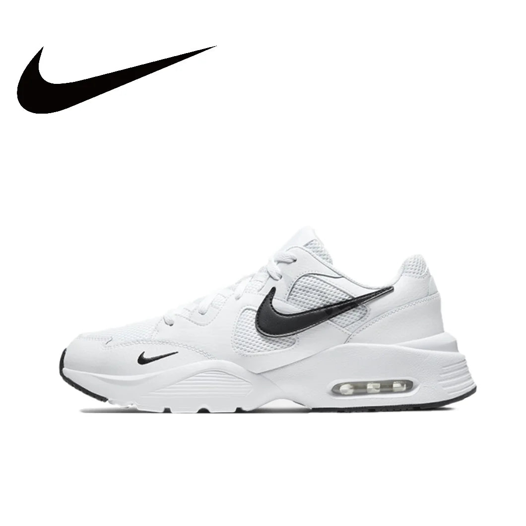 Nike Air Max Fusion Low Men's and Women's Sneakers Retro Classic clunky shoes Comfortable and breathable Sneakers Black&White