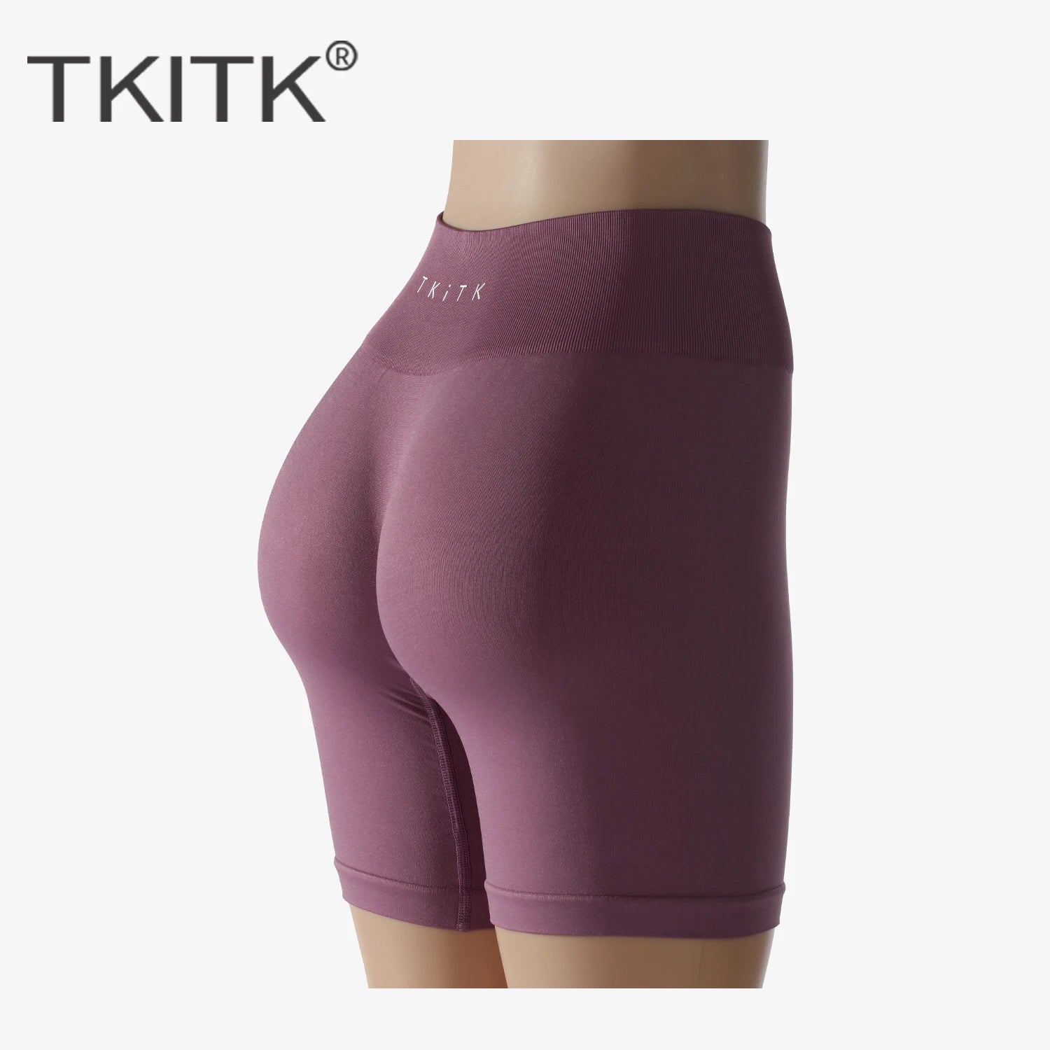 TKITK Spandex Solid Seamless Shorts Women Soft Workout Tights Fitness Outfits Yoga Pants Gym Wear