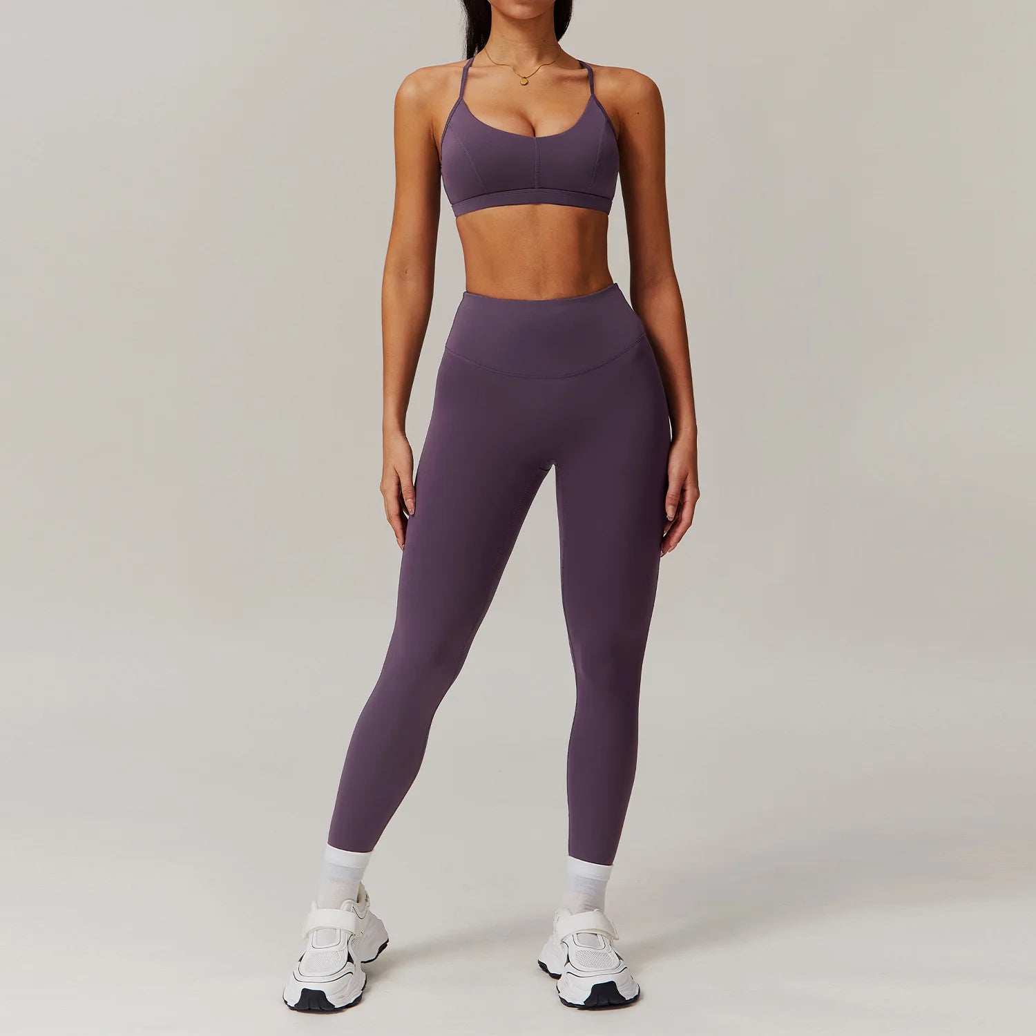 Sportswear Women's Yoga Set Workout Clothes Athletic Wear Sports Set Gym Legging 2PCS Fitness Bra Crop Top Long Sleeve Yoga Suit