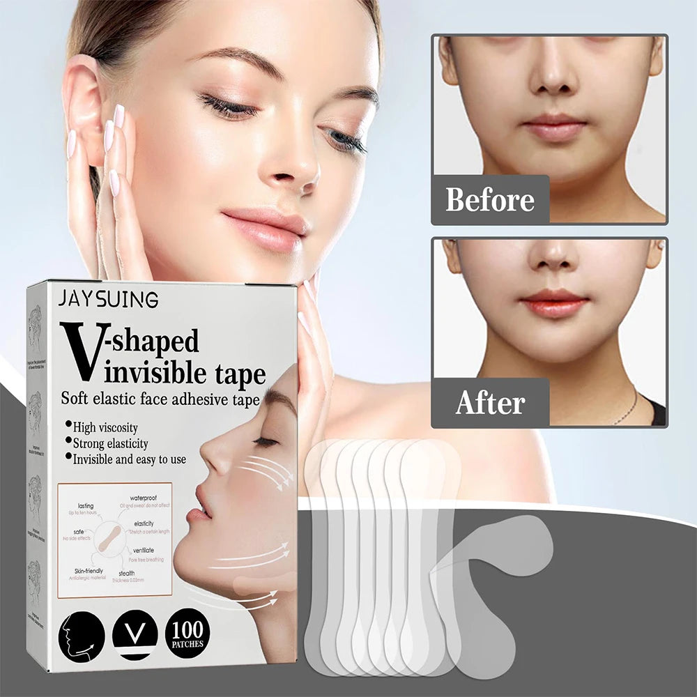 Invisible Face Lifting Tapes Wrinkle Removal Sticker Adhesives Forehead Neck Pad Anti Aging Shrink Patch V Facial Slimming Mask