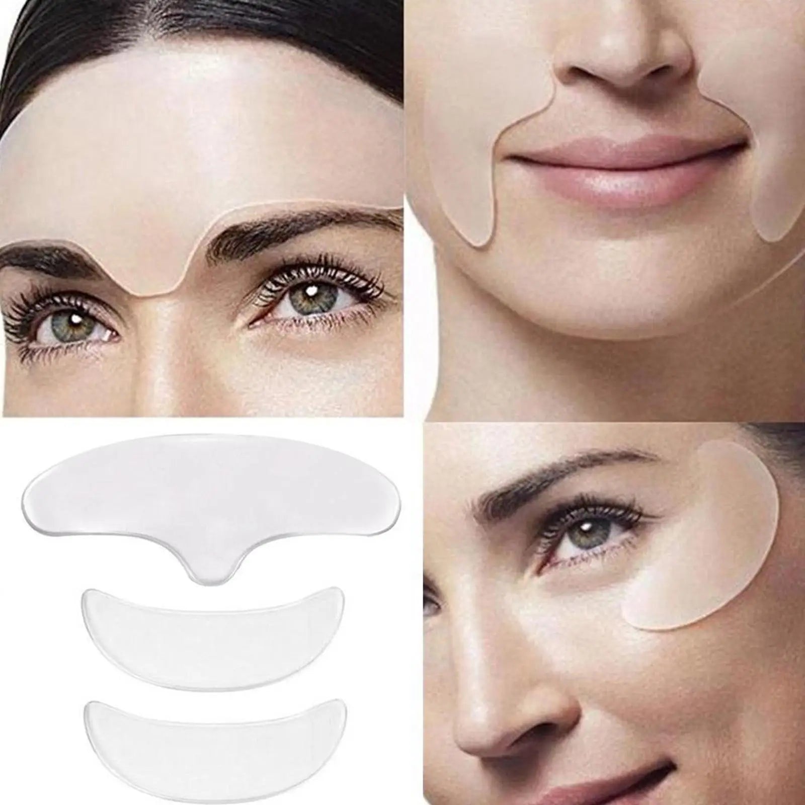 Anti Wrinkle Forehead Patch Silicone Reusable Silicone Patch Soft Comfortable Easy To Carry Facial Silicone Stickers Care mask