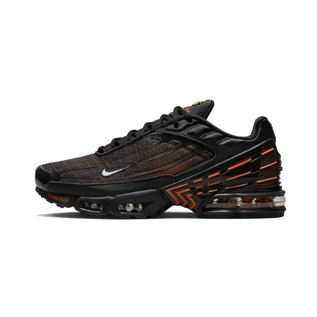 Nike Original Air Max Plus 3 Low Top Casual Running Shoes Comfortable versatile non slip lightweight Men's Black