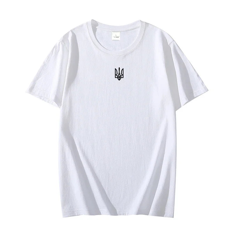 Ukraine Trident T Shirt Women Men Ukraine Coat of Arms T-shirt Ukrainian Patriotic Graphic T Shirs Woman Oversize Streetwear