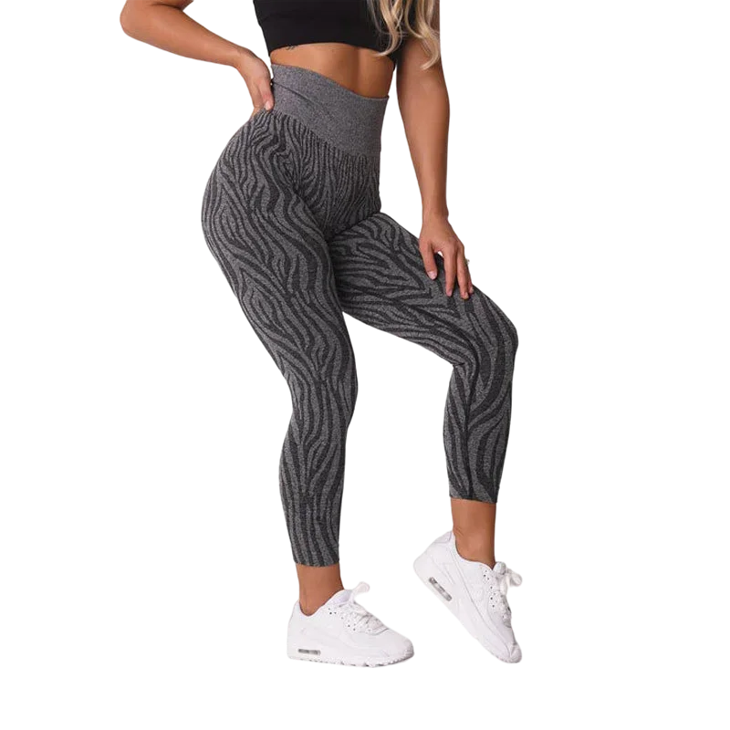 Leggings Seamless Imprimé Zebra - Tights de Fitness Femme