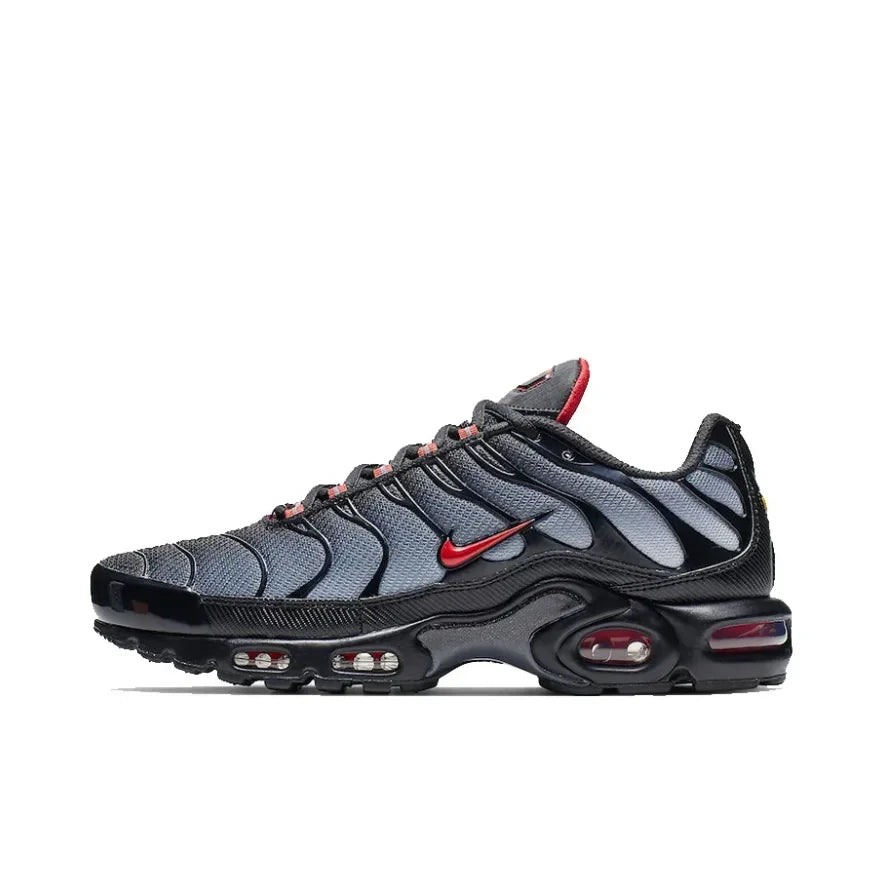 Nike Air Max Plus TN Shock Absorbing Anti slip Low Top Casual Running Shoes Men's Fashion Sneakers Black Gold Matching Color