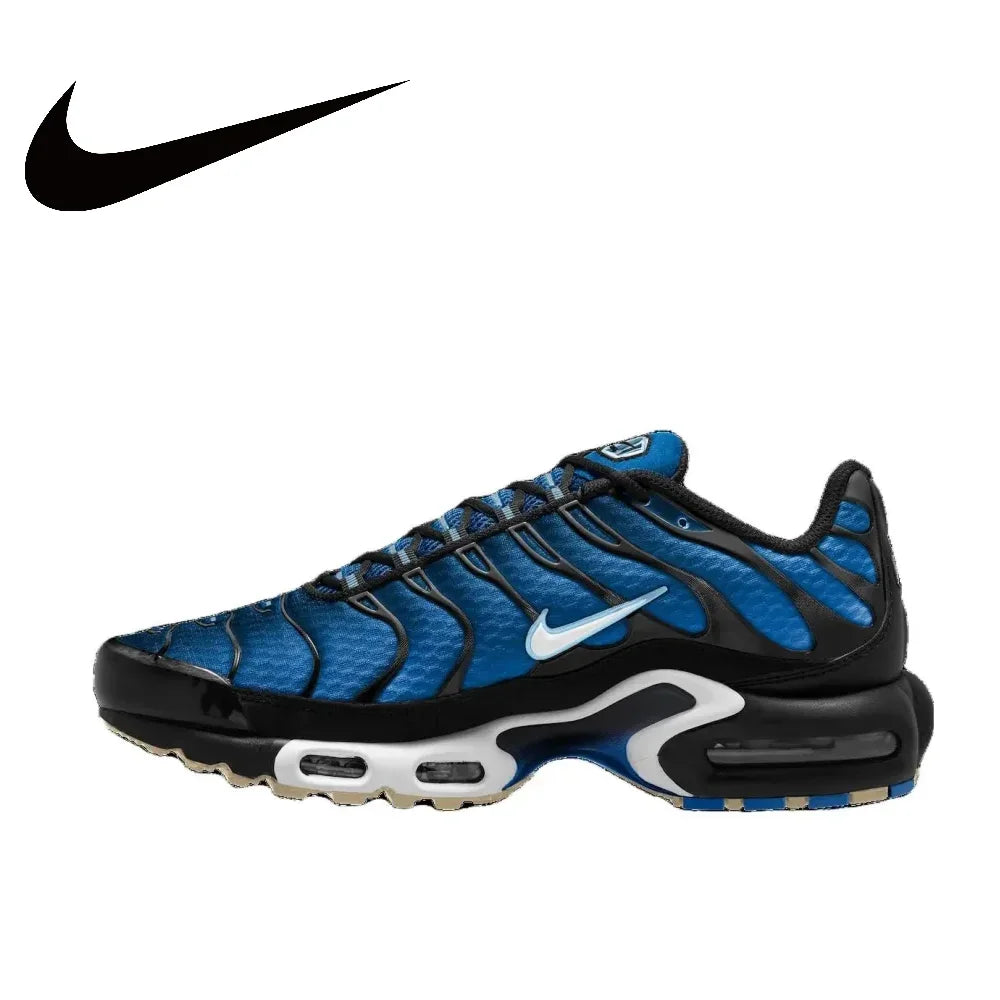 Nike Original Air Max Plus Low Men's Casual Running Shoes Comfortable Shock Absorption Anti slip Sneakers Black