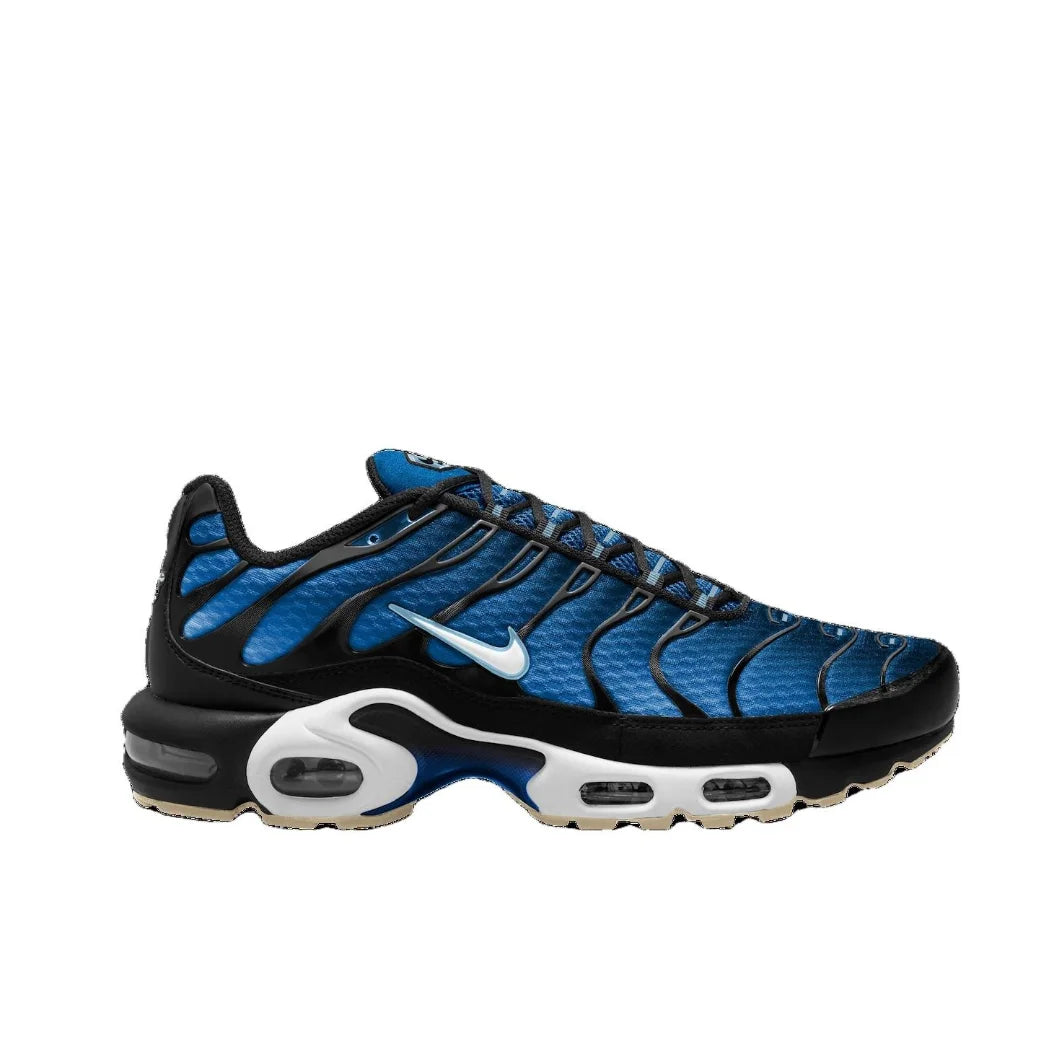 Nike Original Air Max Plus TN Retro Low Top Running Shoes Comfortable Shock Absorption Casual Sneakers Mens Blue Black Colorway