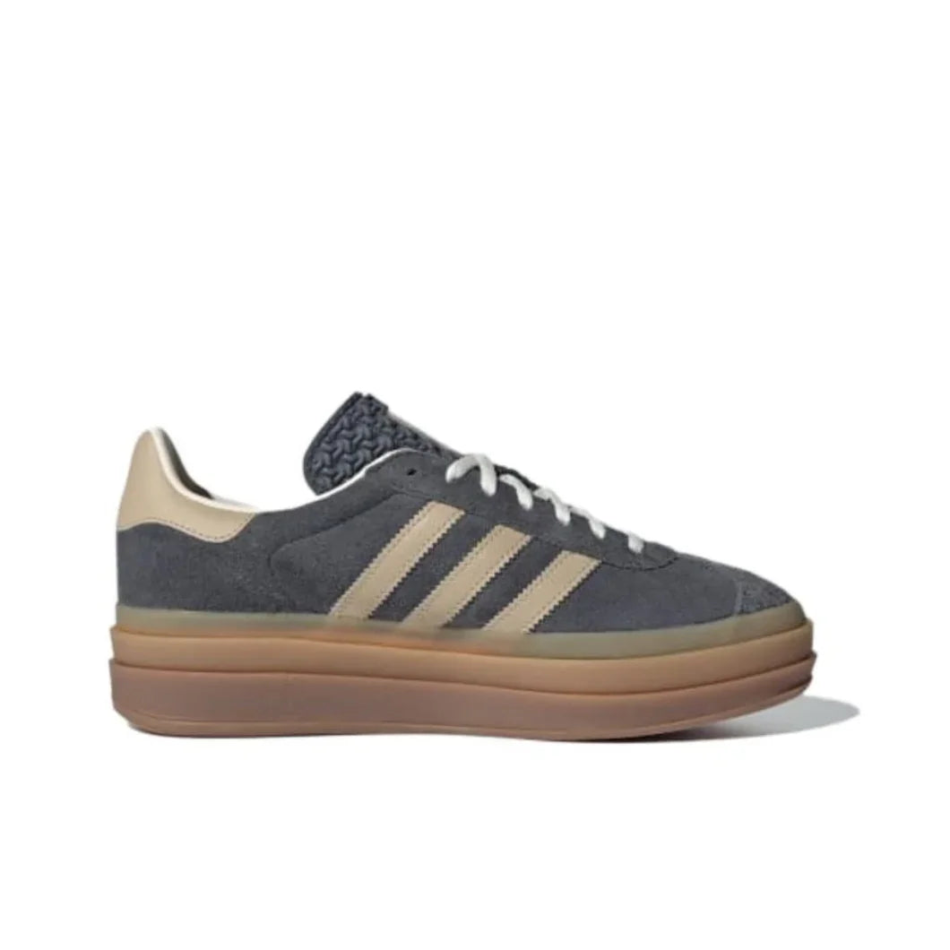 Adidas GAZELLE BOLD Thick Sole Heightened Women's Board Shoes Casual Sport Skateboarding Shoes comfortable Sneakers brownish