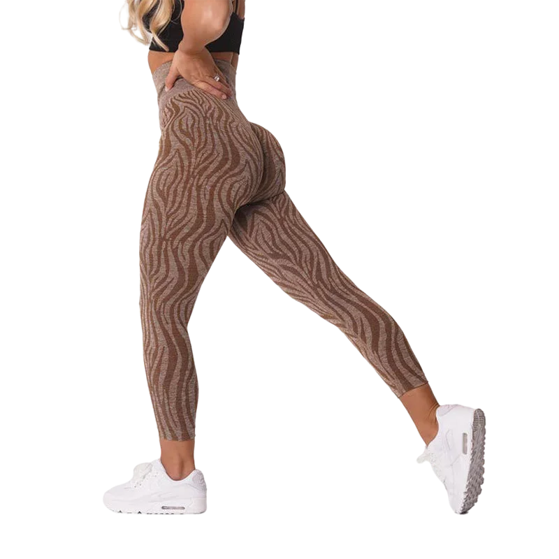 Leggings Seamless Imprimé Zebra - Tights de Fitness Femme