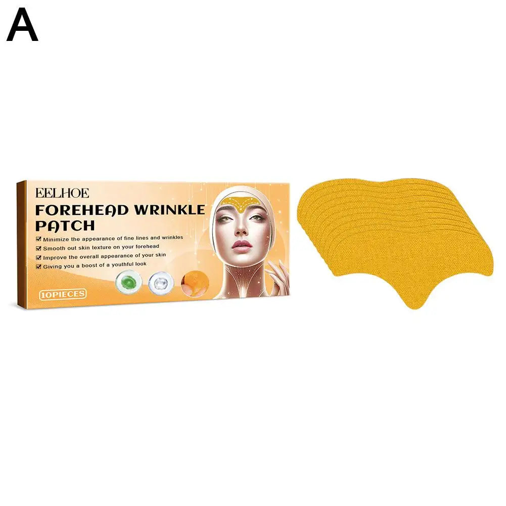 10pcs Anti-wrinkle Forehead Line Removal Gel Patch Firming Eyes Mask Frown Lines Face Skin Care Stickers Anti-aging Collagen