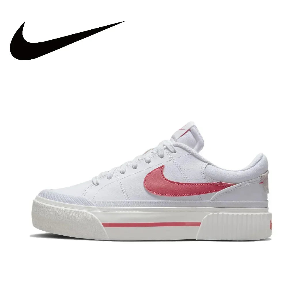 Nike Original COURT LEGACY Low Top Simple Comfortable Women's Board Shoes Classic Retro Casual Shoes White Black Brown Colorway